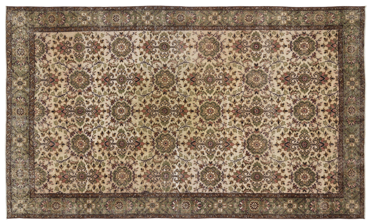 Naturel Over Dyed Vintage Rug 5'9'' x 9'9'' ft 174 x 296 cm