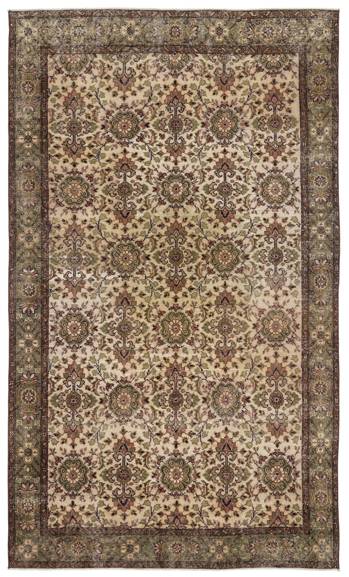 Naturel Over Dyed Vintage Rug 5'9'' x 9'9'' ft 174 x 296 cm