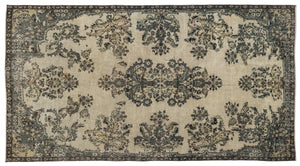 Naturel Over Dyed Vintage Rug 5'5'' x 9'11'' ft 166 x 303 cm