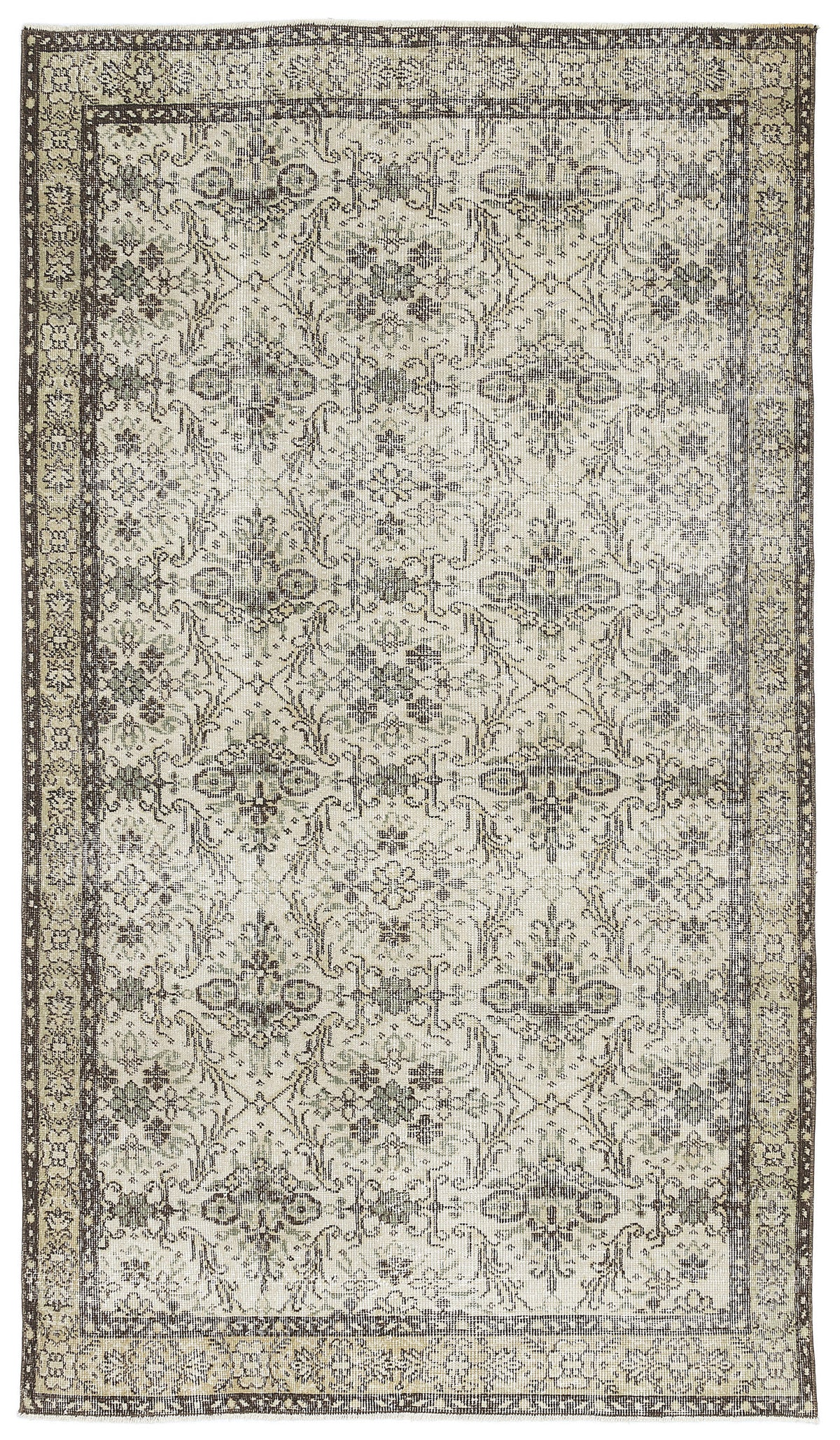 Naturel Over Dyed Vintage Rug 4&#39;9&#39;&#39; x 8&#39;0&#39;&#39; ft 144 x 245 cm
