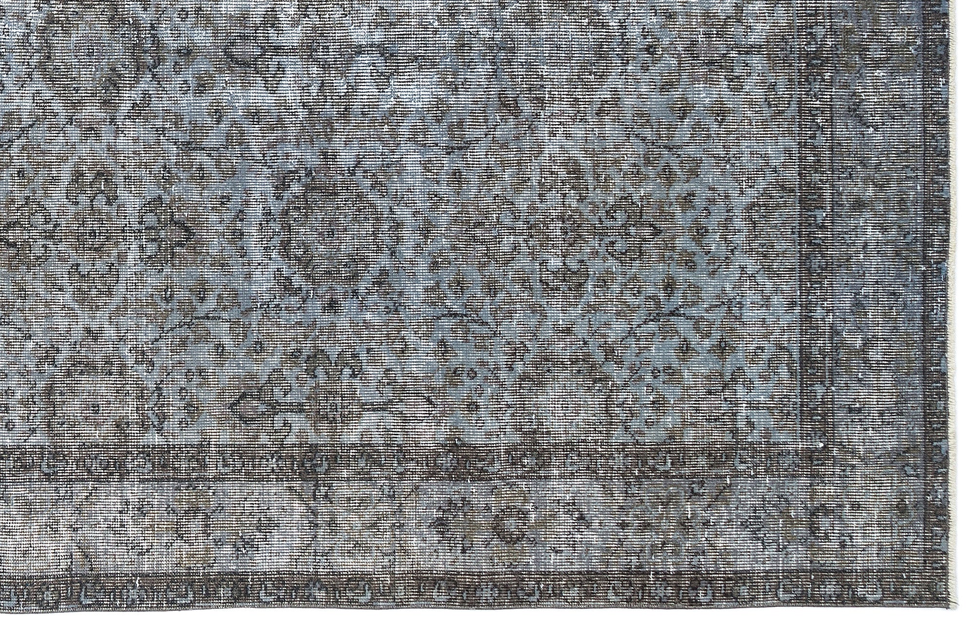 Blue Over Dyed Vintage Rug 5'4'' x 9'7'' ft 163 x 291 cm