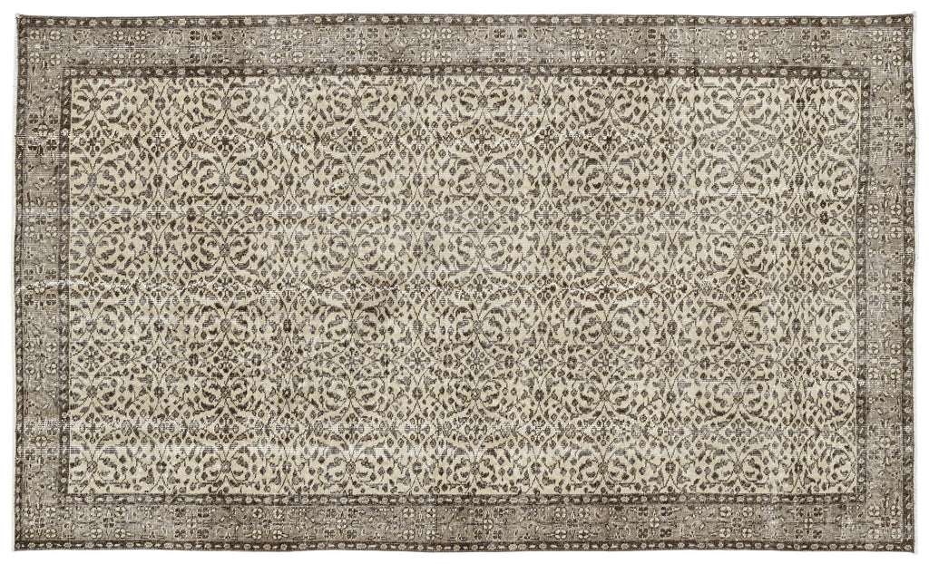 Naturel Over Dyed Vintage Rug 5'5'' x 9'1'' ft 166 x 277 cm