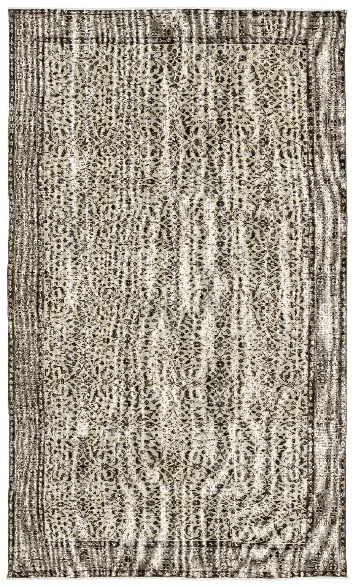 Naturel Over Dyed Vintage Rug 5&#39;5&#39;&#39; x 9&#39;1&#39;&#39; ft 166 x 277 cm