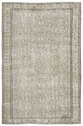 Beige Over Dyed Vintage Rug 5'11'' x 8'10'' ft 180 x 268 cm