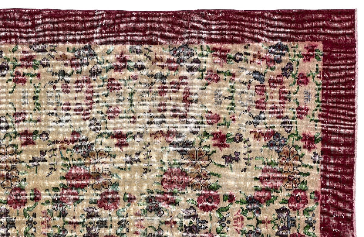 Naturel Over Dyed Vintage Rug 5&#39;4&#39;&#39; x 8&#39;6&#39;&#39; ft 163 x 260 cm