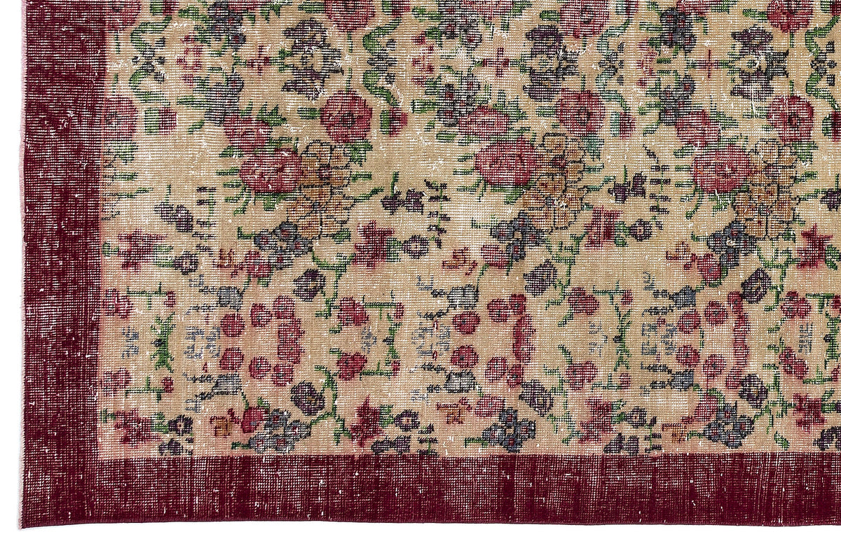 Naturel Over Dyed Vintage Rug 5&#39;4&#39;&#39; x 8&#39;6&#39;&#39; ft 163 x 260 cm
