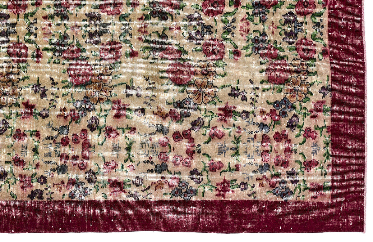 Naturel Over Dyed Vintage Rug 5&#39;4&#39;&#39; x 8&#39;6&#39;&#39; ft 163 x 260 cm