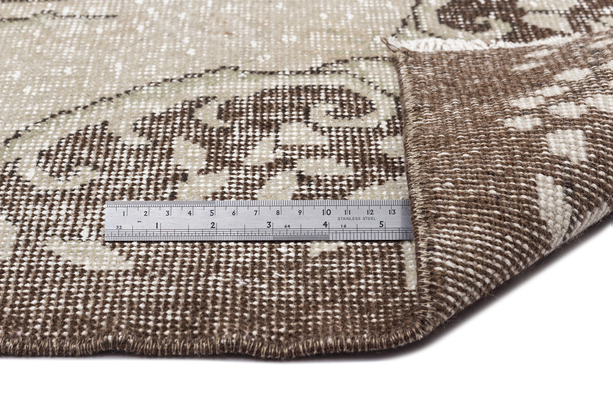 Beige Over Dyed Vintage Rug 6&#39;1&#39;&#39; x 10&#39;0&#39;&#39; ft 186 x 306 cm