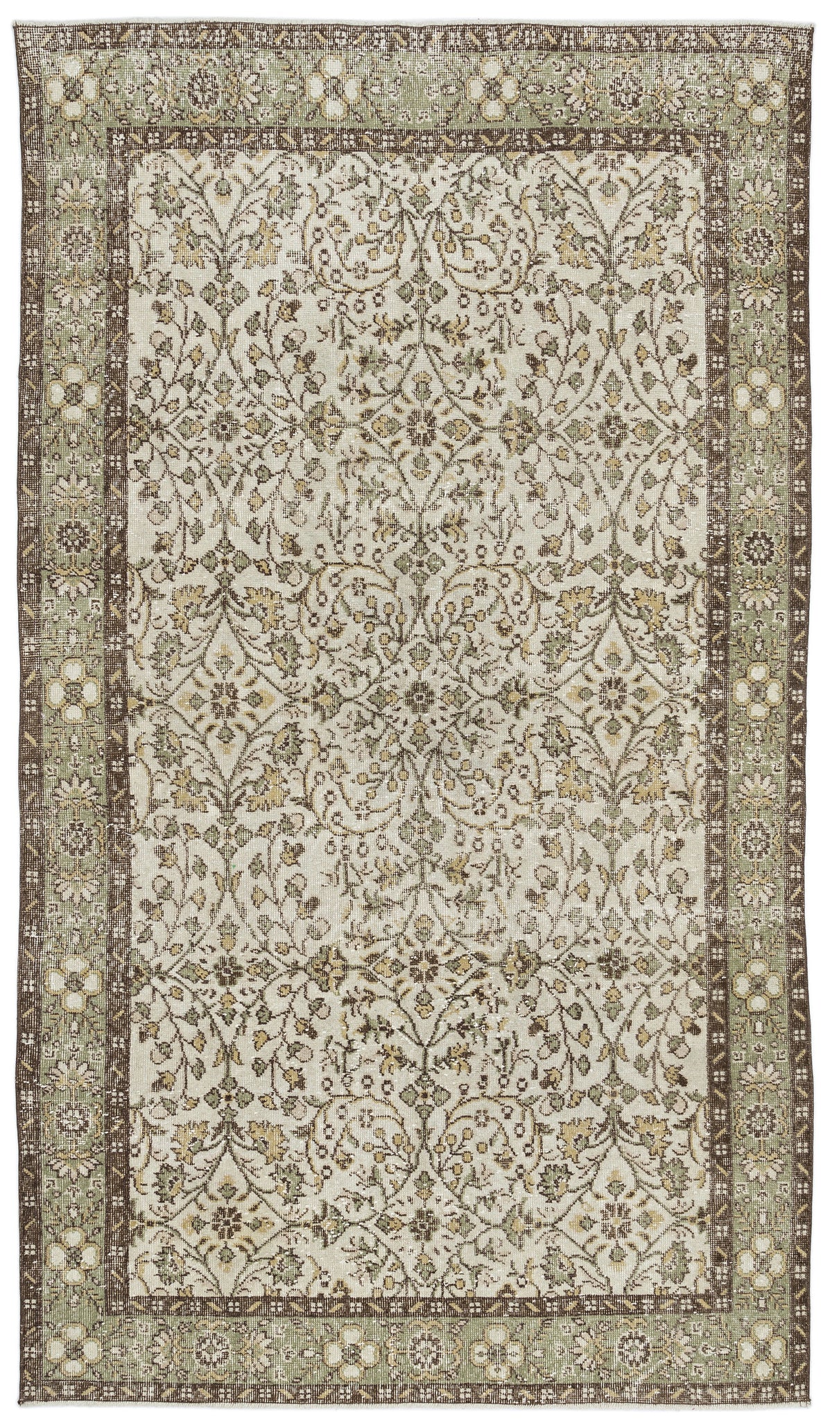 Naturel Over Dyed Vintage Rug 5&#39;3&#39;&#39; x 9&#39;3&#39;&#39; ft 160 x 283 cm