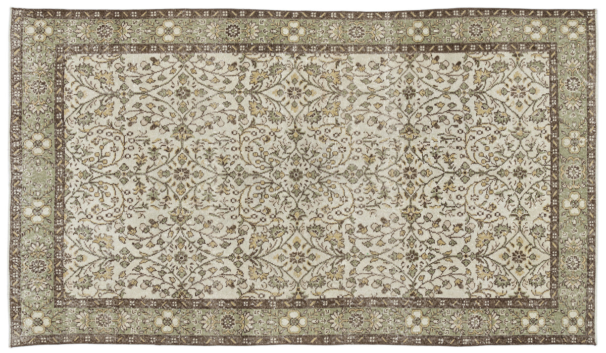 Naturel Over Dyed Vintage Rug 5&#39;3&#39;&#39; x 9&#39;3&#39;&#39; ft 160 x 283 cm