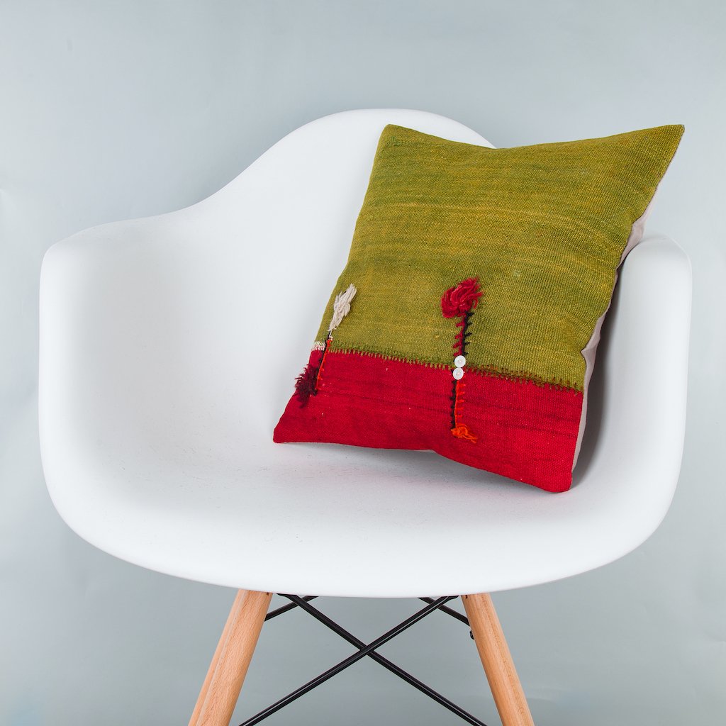 Bohemian_Multiple Color_Kilim Pillow Cover_16x16_Z1003_7709
