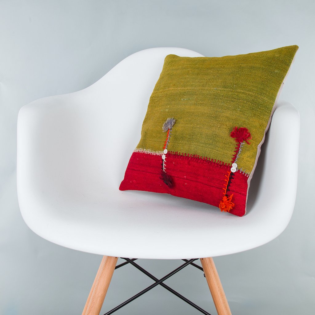 Bohemian_Multiple Color_Kilim Pillow Cover_16x16_Z1003_7712