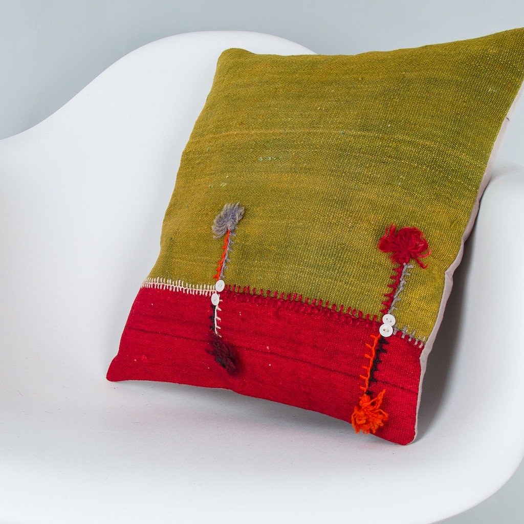 Bohemian_Multiple Color_Kilim Pillow Cover_16x16_Z1003_7712