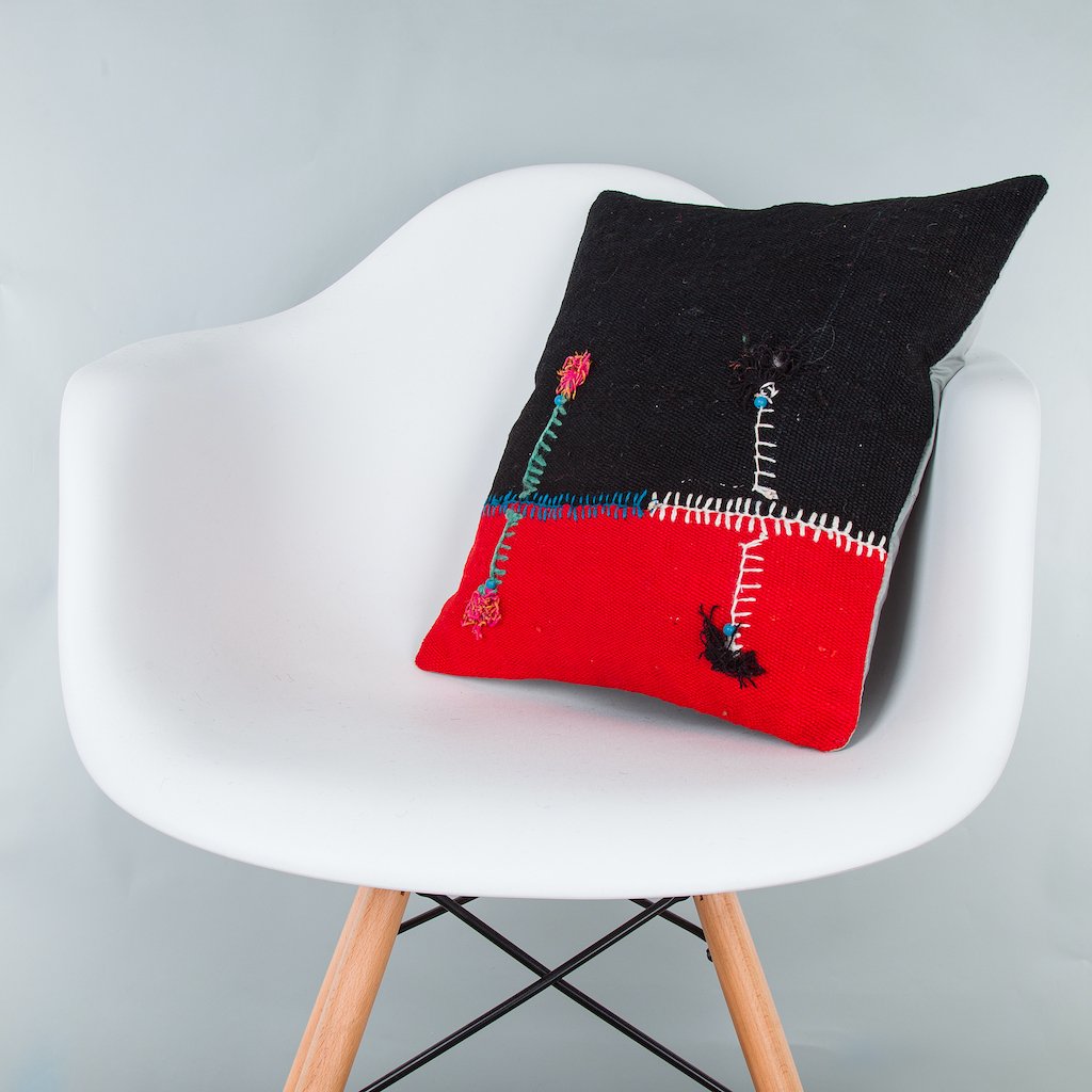 Bohemian_Multiple Color_Kilim Pillow Cover_16x16_Z1003_7740