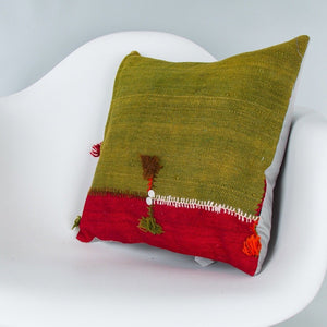 Bohemian_Multiple Color_Kilim Pillow Cover_16x16_Z1003_7810