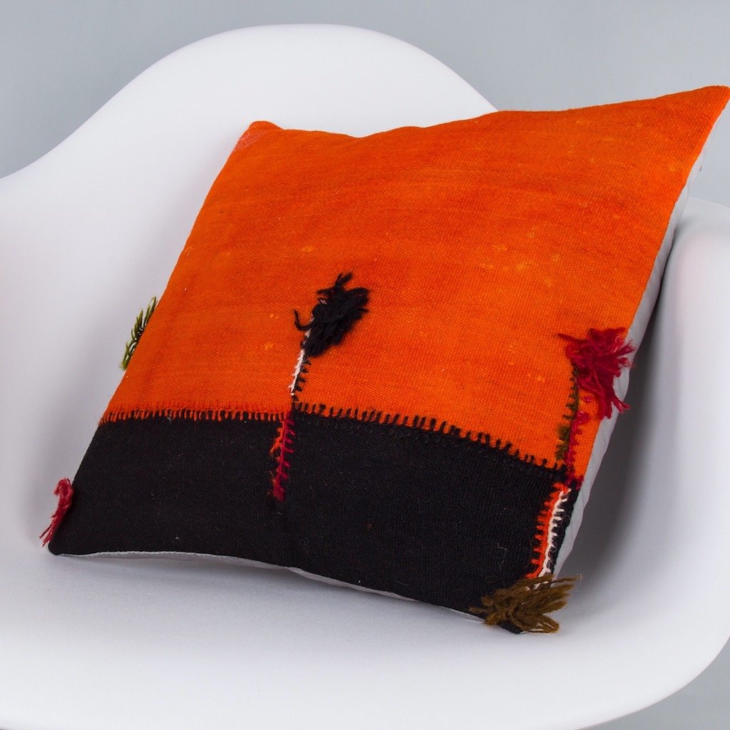 Bohemian_Multiple Color_Kilim Pillow Cover_16x16_Z1003_7812