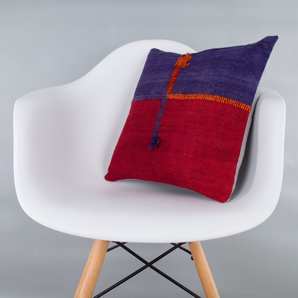 Bohemian_Multiple Color_Kilim Pillow Cover_16x16_Z1003_7819