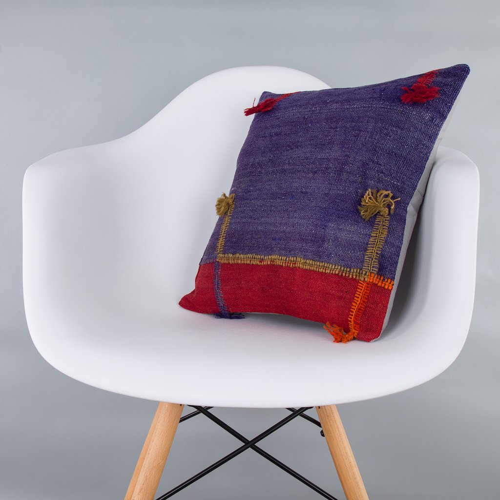 Bohemian_Multiple Color_Kilim Pillow Cover_16x16_Z1003_7828