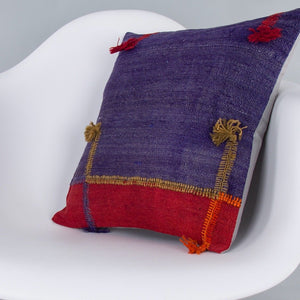 Bohemian_Multiple Color_Kilim Pillow Cover_16x16_Z1003_7828