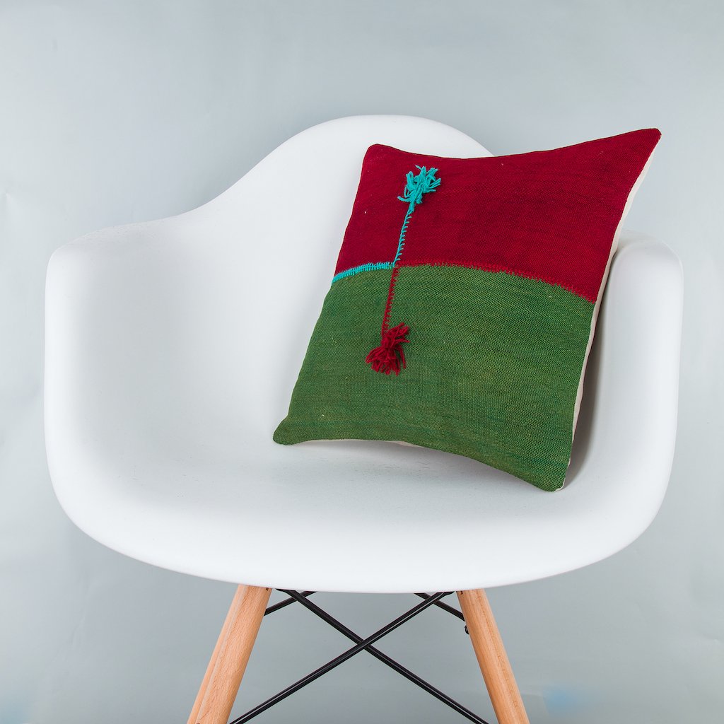 Bohemian_Multiple Color_Kilim Pillow Cover_16x16_Z1003_8299