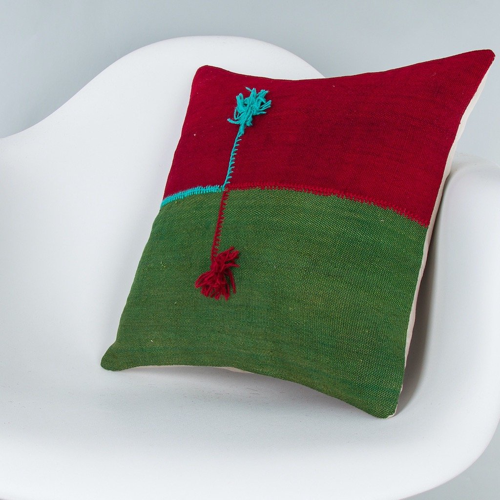 Bohemian_Multiple Color_Kilim Pillow Cover_16x16_Z1003_8299
