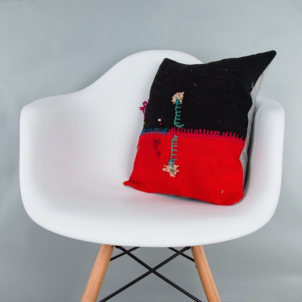 Bohemian_Multiple Color_Kilim Pillow Cover_16x16_Z1003_8364