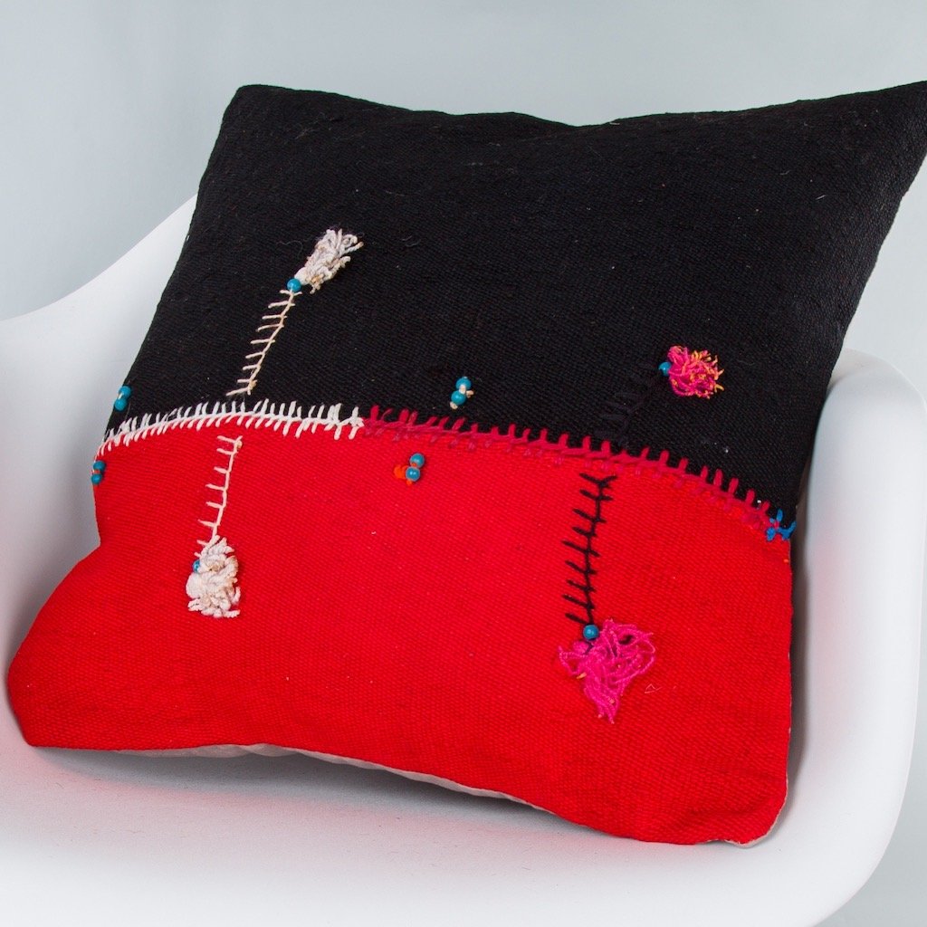 Bohemian_Multiple Color_Kilim Pillow Cover_20x20_Z1003_9340