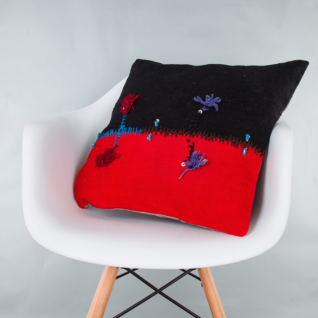 Bohemian_Multiple Color_Kilim Pillow Cover_20x20_Z1003_9341