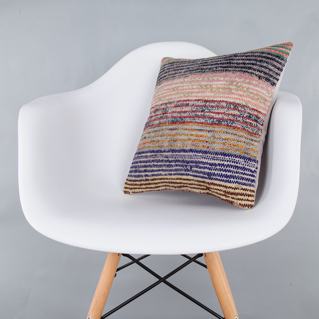 Contemporary_Multiple Color_Kilim Pillow Cover_16x16_Z1006_7616