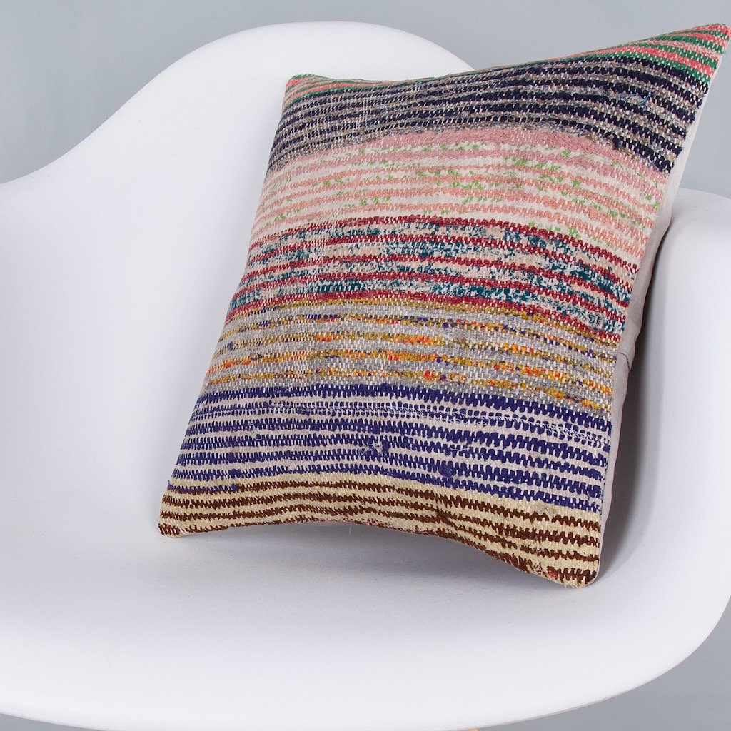 Contemporary_Multiple Color_Kilim Pillow Cover_16x16_Z1006_7616