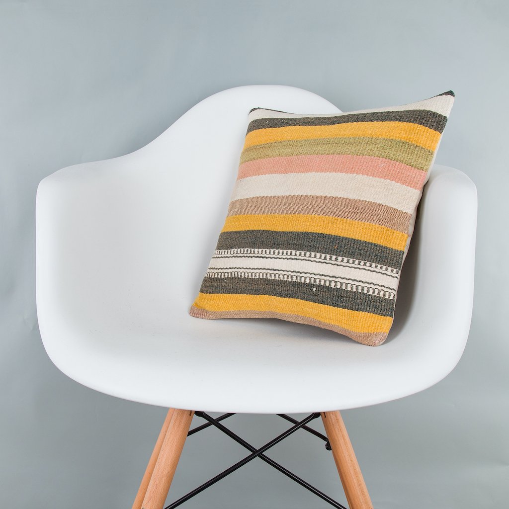 Contemporary_Multiple Color_Kilim Pillow Cover_16x16_Z1006_7996