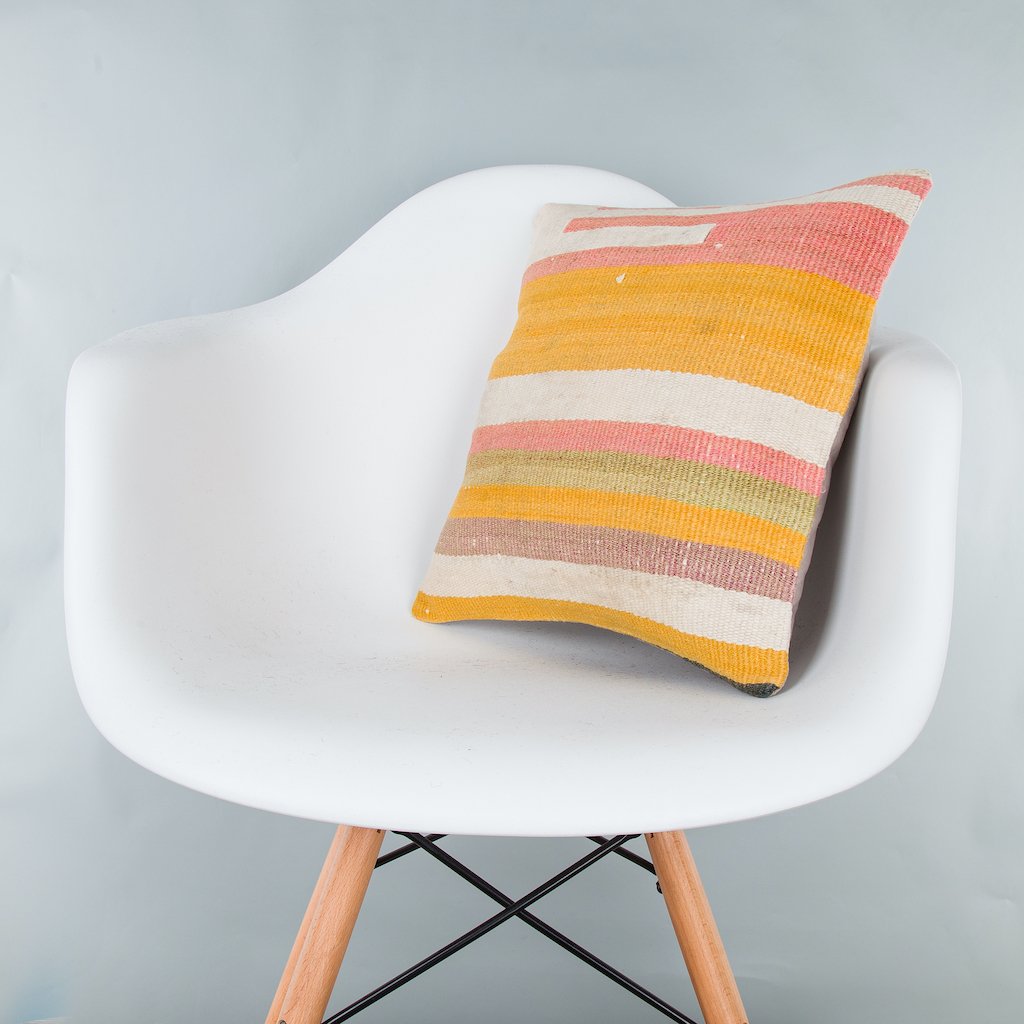 Contemporary_Multiple Color_Kilim Pillow Cover_16x16_Z1006_8116