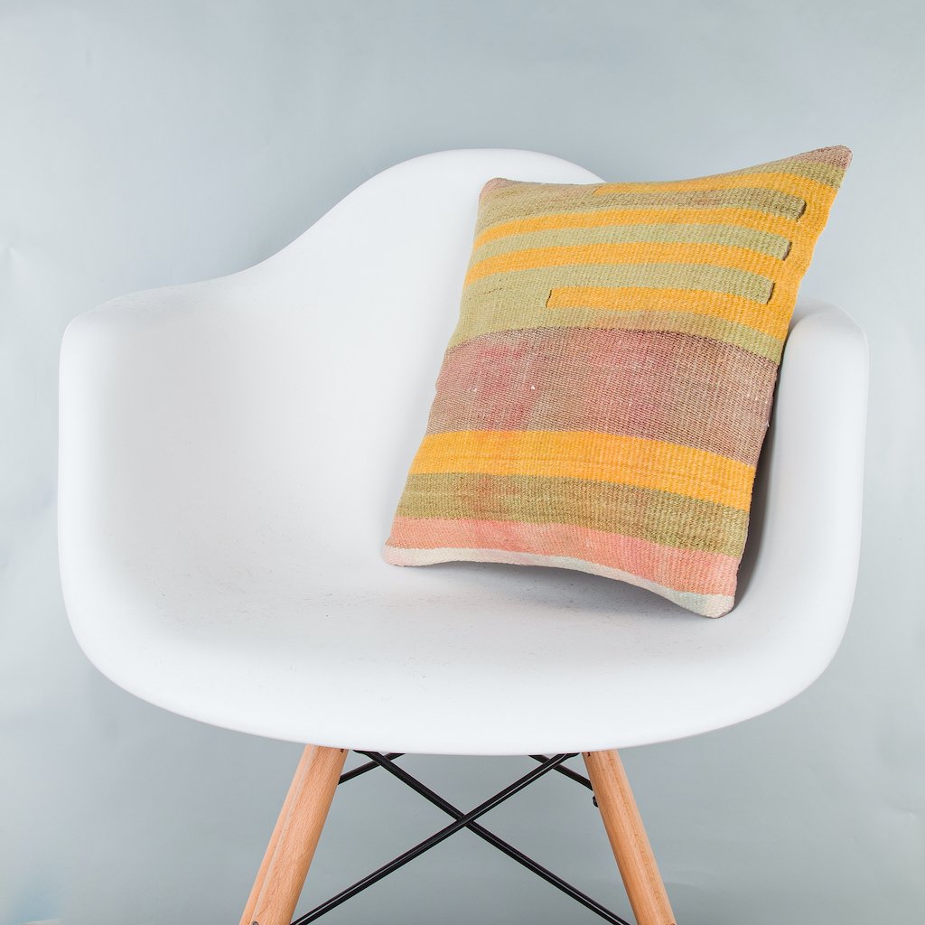 Contemporary_Multiple Color_Kilim Pillow Cover_16x16_Z1006_8128