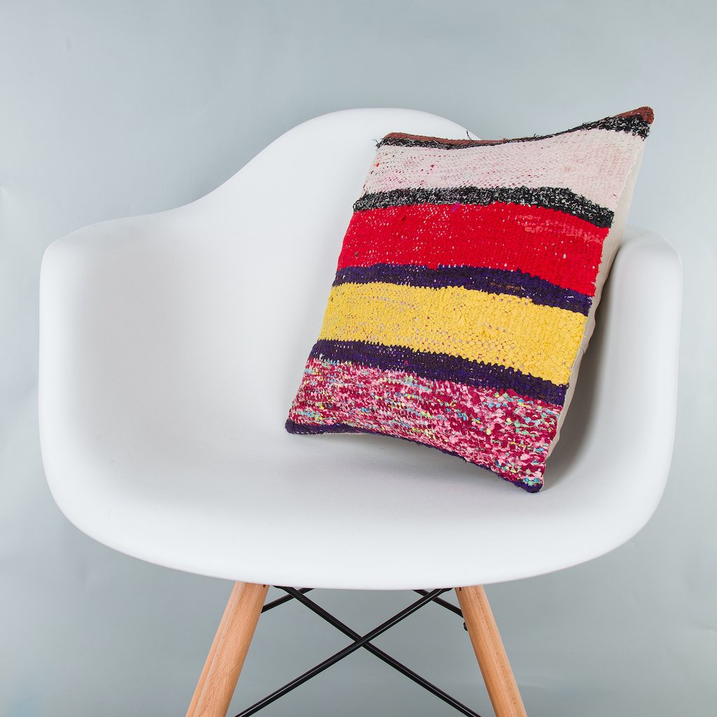 Contemporary_Multiple Color_Kilim Pillow Cover_16x16_Z1006_8171