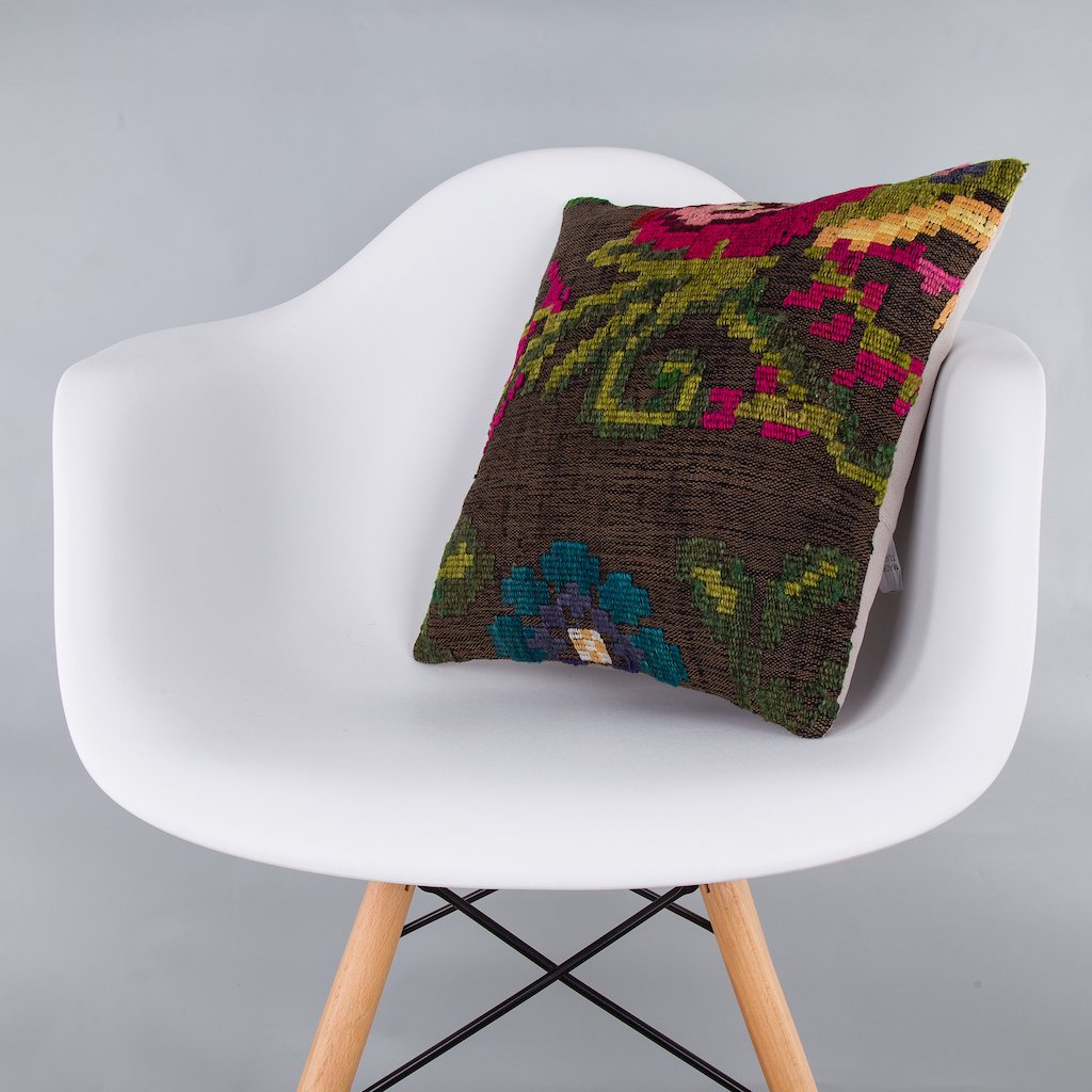 Geometric_Multiple Color_Kilim Pillow Cover_16x16_Z1001_7294