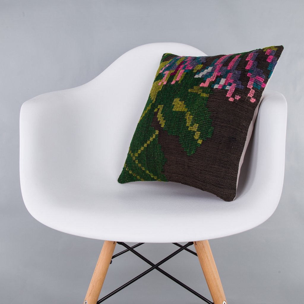 Geometric_Multiple Color_Kilim Pillow Cover_16x16_Z1001_7534