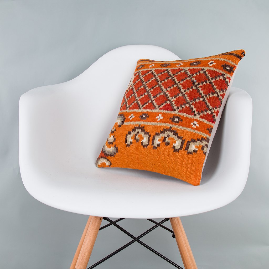 Geometric Multiple Color Kilim Pillow Cover 16x16 7964 Shop Now