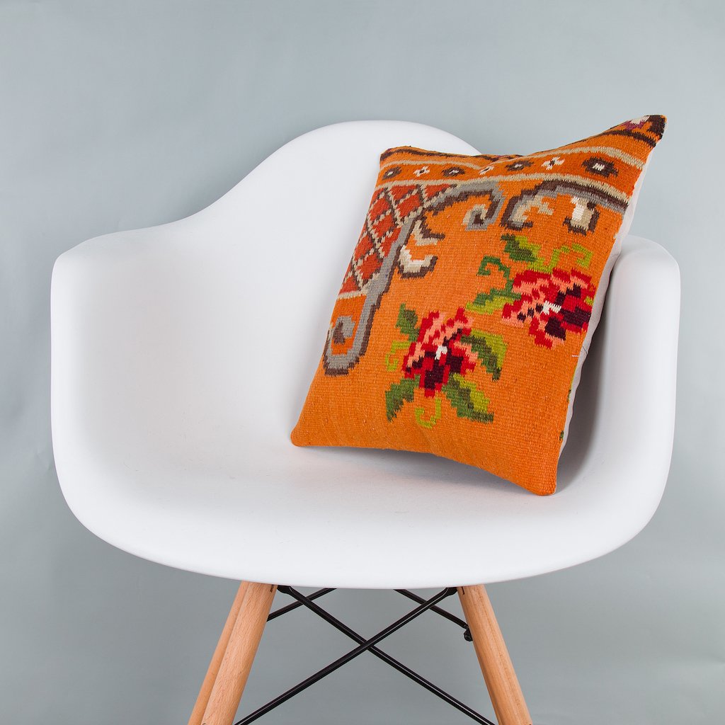 Geometric_Multiple Color_Kilim Pillow Cover_16x16_Z1001_7966