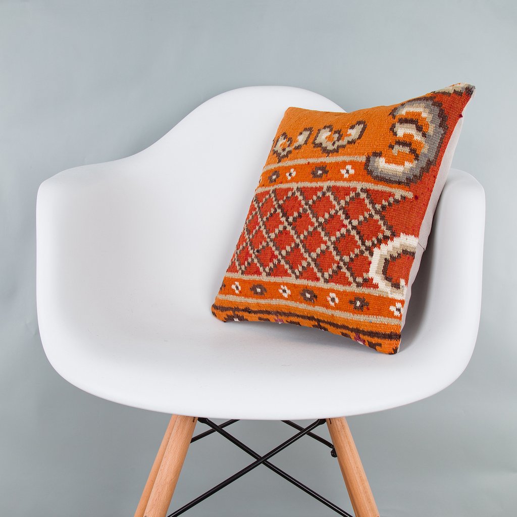 Geometric_Multiple Color_Kilim Pillow Cover_16x16_Z1001_7967