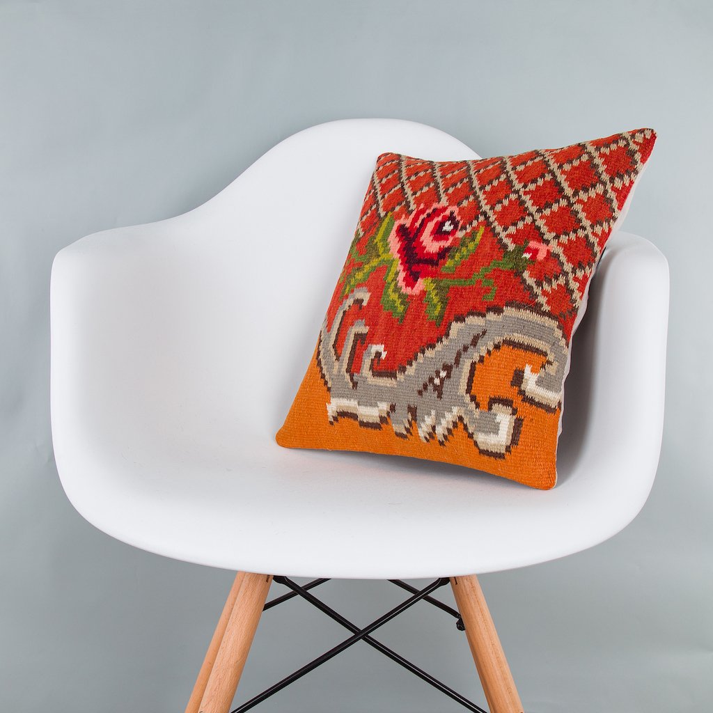 Geometric_Multiple Color_Kilim Pillow Cover_16x16_Z1001_7970