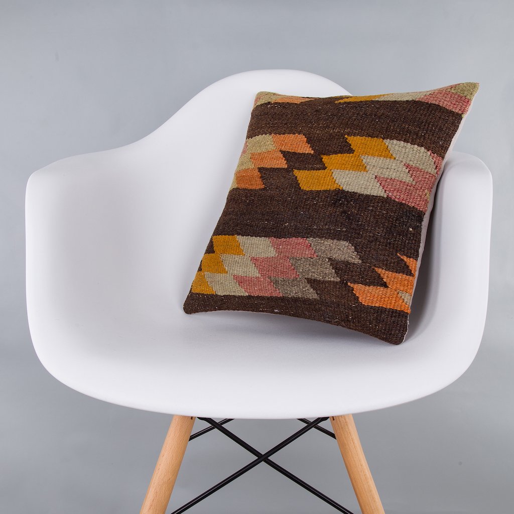 Geometric_Multiple Color_Kilim Pillow Cover_16x16_Z1010_7284