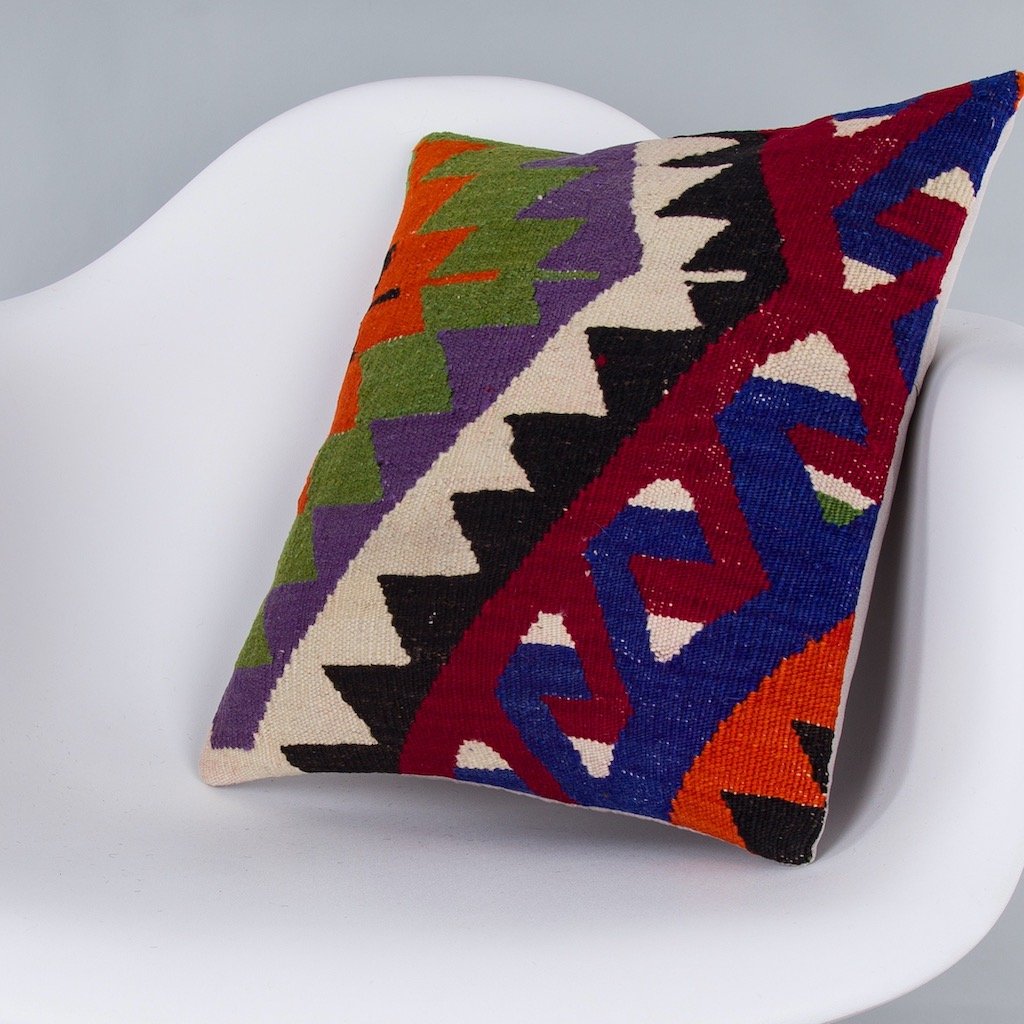 Geometric_Multiple Color_Kilim Pillow Cover_16x16_Z1010_7517