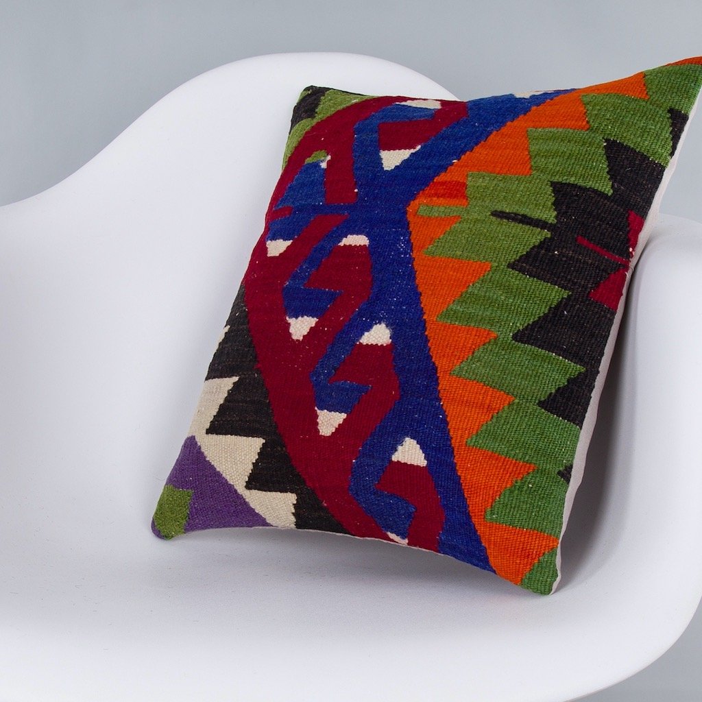 Geometric_Multiple Color_Kilim Pillow Cover_16x16_Z1010_7519