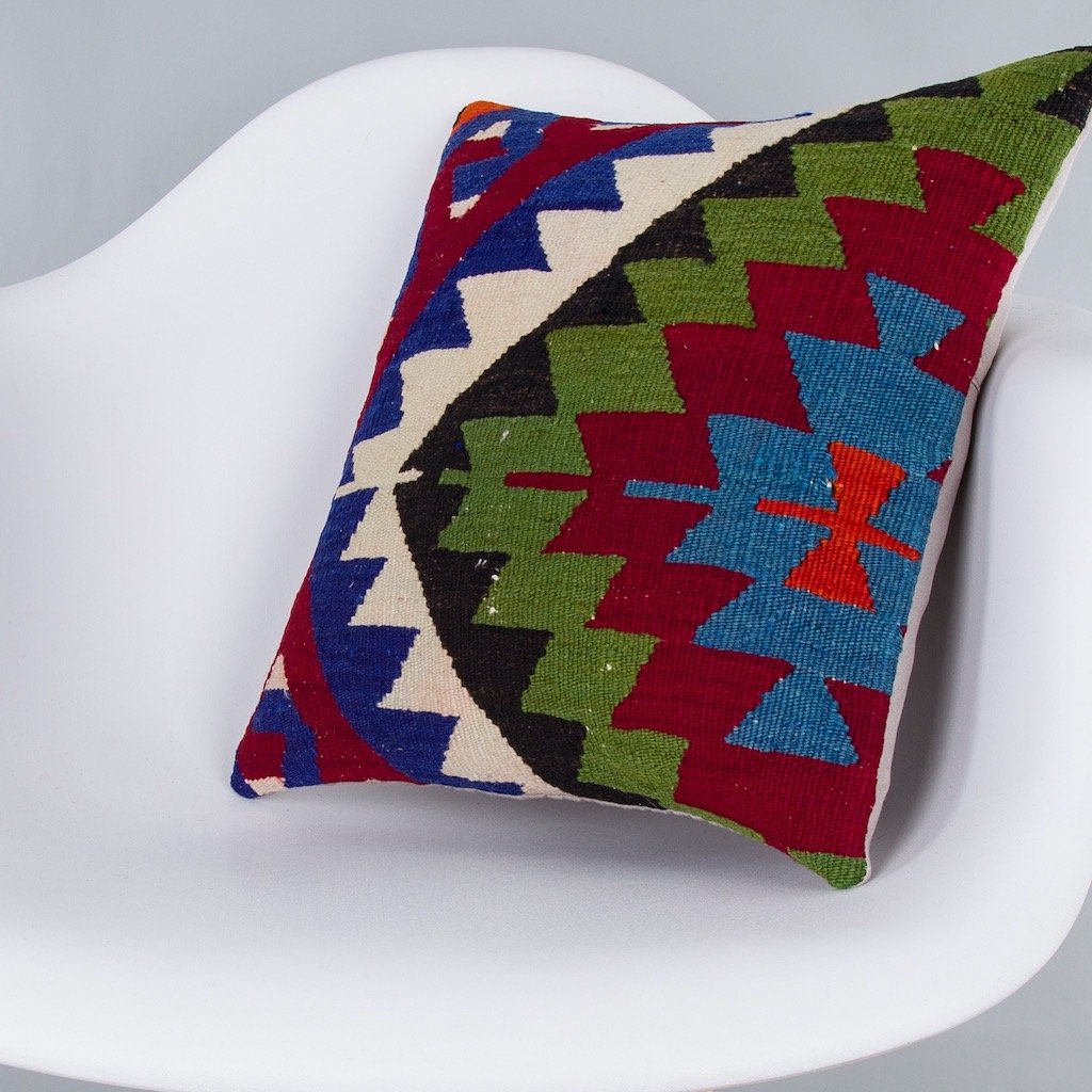 Geometric_Multiple Color_Kilim Pillow Cover_16x16_Z1010_7527