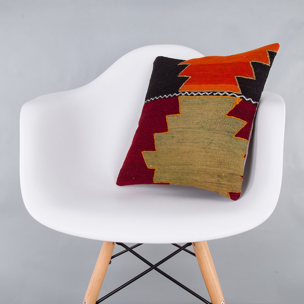 Geometric_Multiple Color_Kilim Pillow Cover_16x16_Z1010_7903