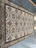 Retro Design Beige Over Dyed Vintage Rug 5'10'' x 8'10'' ft 177 x 270 cm