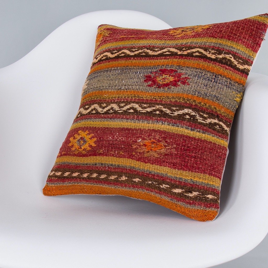 Striped_Multiple Color_Kilim Pillow Cover_16x16_Z1000_7268