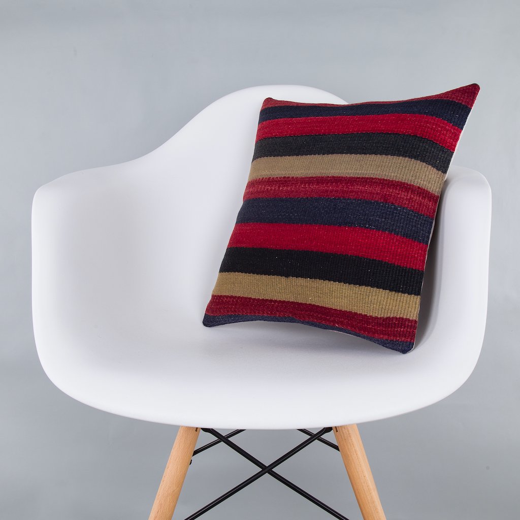 Striped_Multiple Color_Kilim Pillow Cover_16x16_Z1000_7565