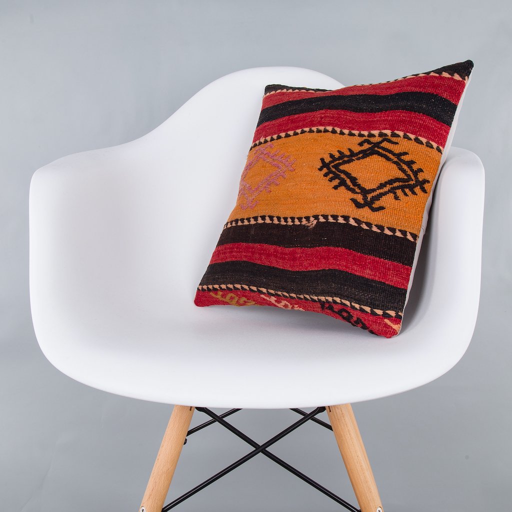 Striped_Multiple Color_Kilim Pillow Cover_16x16_Z1000_7613