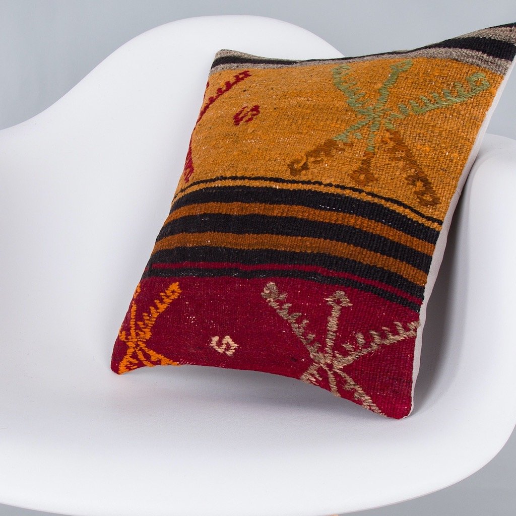 Striped_Multiple Color_Kilim Pillow Cover_16x16_Z1000_7630
